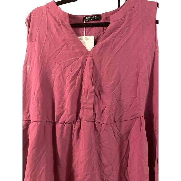 2/$25 Size 12 Large BloomChic  Supersoft Notched Ruffle Layered Sleeveless Dress - Picture 7 of 9